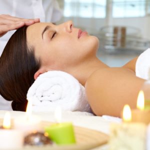 Woman receiving a Natural Face Lifting Massage
