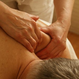 a man receiving a body massage