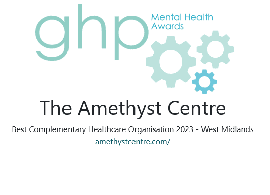 A certificate from ghp proclaiming the Amethyst Centre as winner of the Complementary Healthcare Organisation 2023